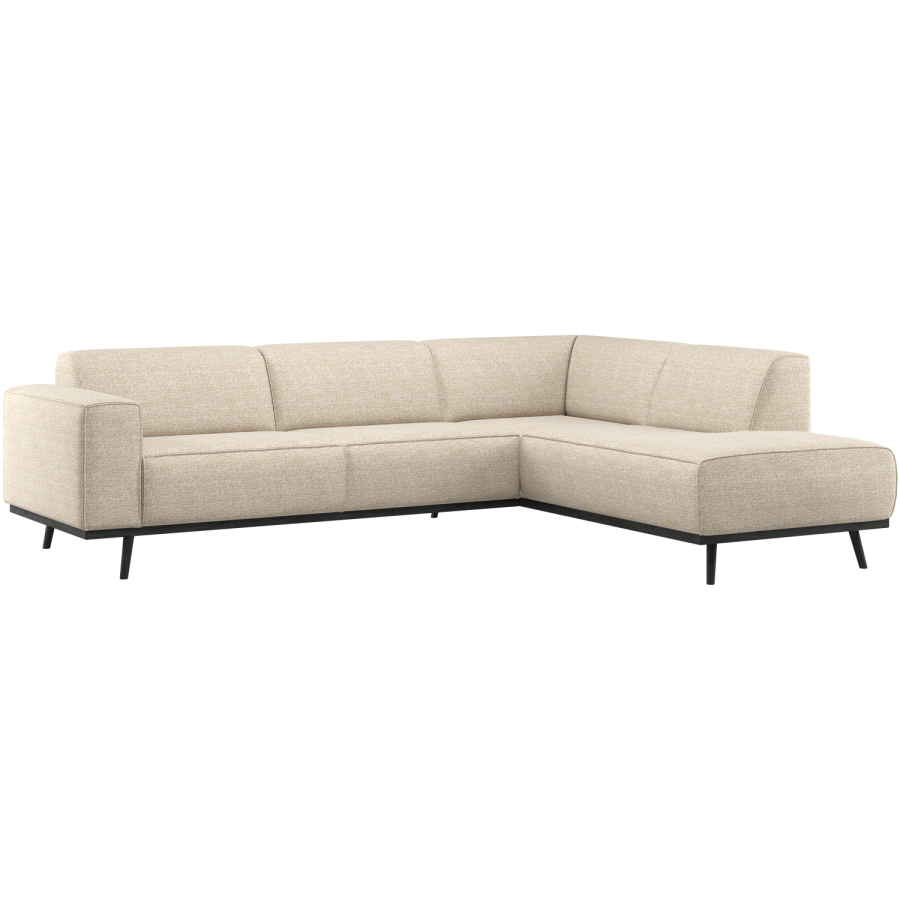 WOOOD Statement hj�rnesofa h�yre beige melange