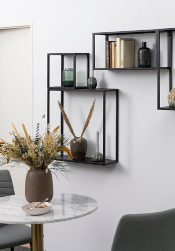 ACT NORDIC Geelong vghylde, m. 2 hylder - sort metal (60x60)