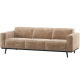 WOOOD Statement 3-seters sofa 230 cm chenille velour taupe