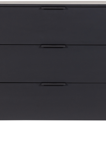 WOOOD Gunnar Skap Med Skuffer Furu Matt Sort [Fsc]
