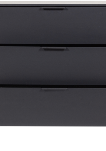 WOOOD Gunnar Skap Med Skuffer Furu Matt Sort [Fsc]