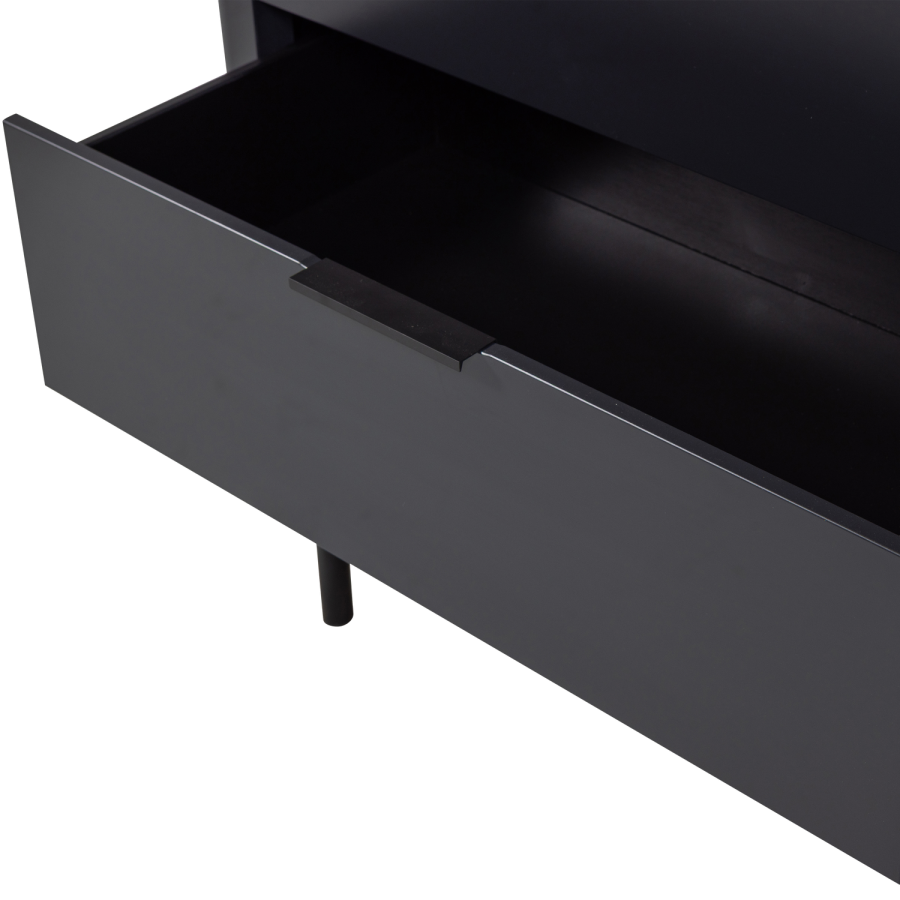 WOOOD Gunnar Skap Med Skuffer Furu Matt Sort [Fsc]