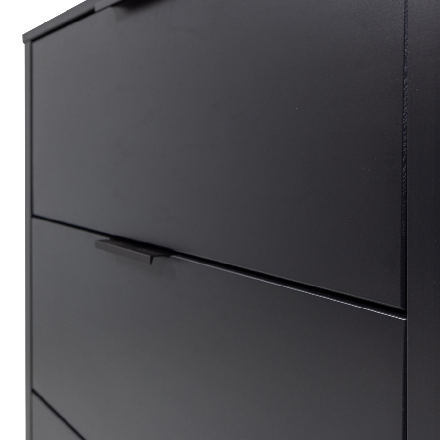 WOOOD Gunnar Skap Med Skuffer Furu Matt Sort [Fsc]