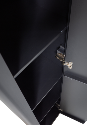 WOOOD Gunnar Lite H�yskap Furu Matt Svart [Fsc]