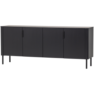 WOOOD Gunnar sk&auml;nk 200 cm furu mattsvart [Fsc]