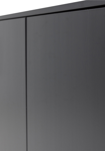 WOOOD Gunnar skjenk 200 cm furu matt svart [Fsc]