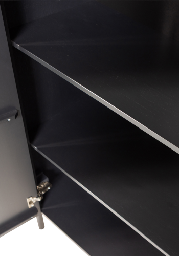 WOOOD Gunnar skjenk 200 cm furu matt svart [Fsc]