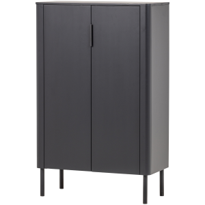 WOOOD Gunnar sk�p med 2 d&ouml;rrar, furu, mattsvart [Fsc]