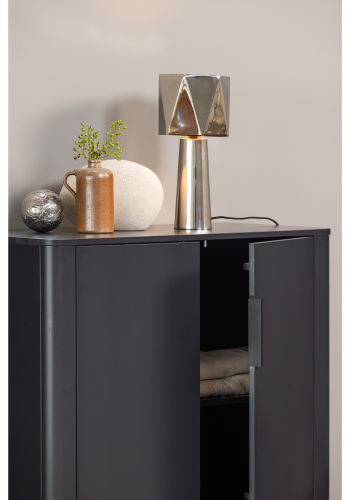 WOOOD Gunnar sk�p med 2 d�rrar, furu, mattsvart [Fsc]