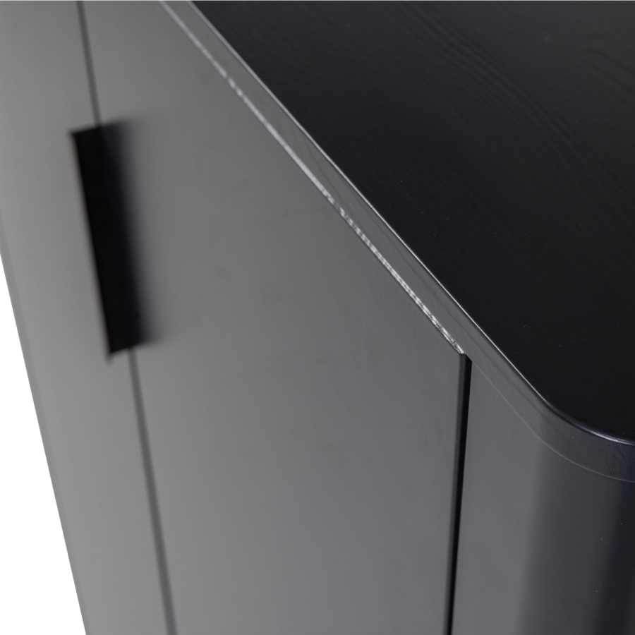 WOOOD Gunnar skap med 2 d�rer, furu, matt svart [Fsc]