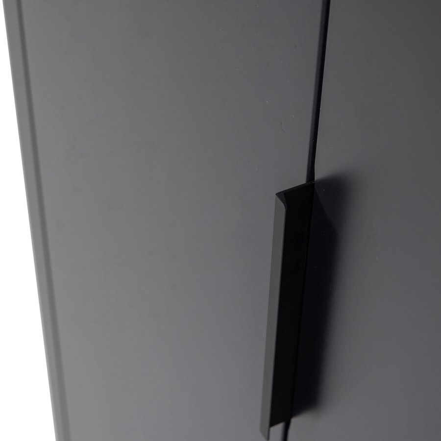 WOOOD Gunnar skap med 2 d�rer, furu, matt svart [Fsc]