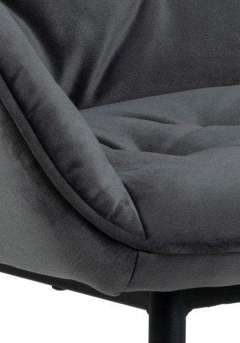 ACT NORDIC Brooke Sofabank, mit Armlehnen – dunkelgrauer Stoff und schwarzes Metall (167x57)