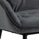 ACT NORDIC Brooke Sofabank, mit Armlehnen – dunkelgrauer Stoff und schwarzes Metall (167x57)