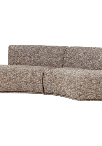 WOOOD Batavier halvrund sofa 4-seter lys brun melert