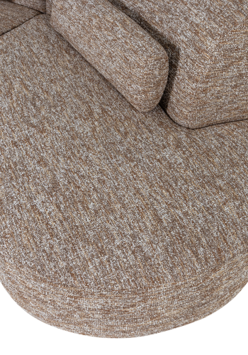 WOOOD Batavier halvrund sofa 4-seter lys brun melert
