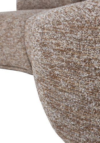 WOOOD Batavier halvrund sofa 4-seter lys brun melert