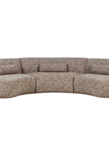 WOOOD Batavier halvrund sofa 6-seter lys brun melert