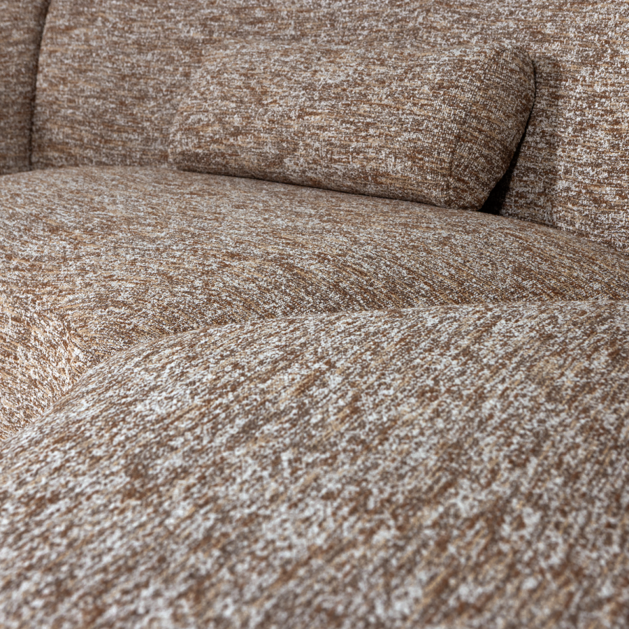 WOOOD Batavier halvrund sofa 6-seter lys brun melert