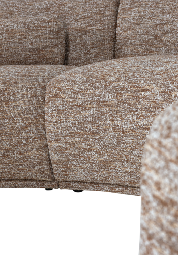 WOOOD Batavier halvrund sofa 6-seter lys brun melert