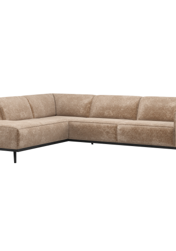 WOOOD hj�rnesofa venstre chenille velour taupe