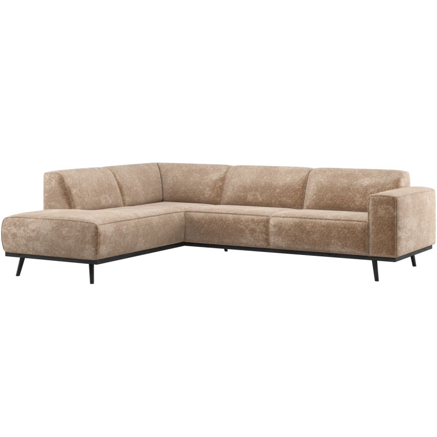 WOOOD hj�rnesofa venstre chenille velour taupe