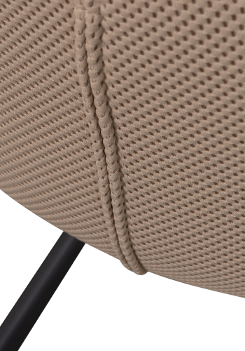 WOOOD Juno spisebordsstol, m. armln - natur mesh og sort metal