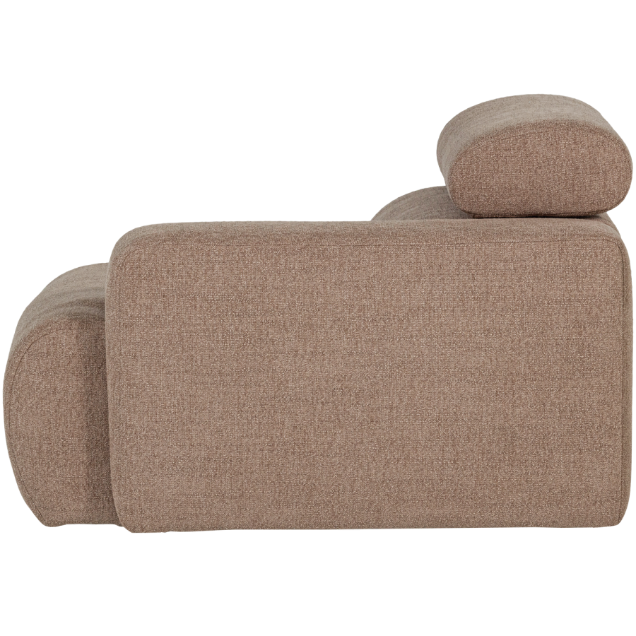 WOOOD Novi 1-seter Element armlener h�yre Boucle taupe