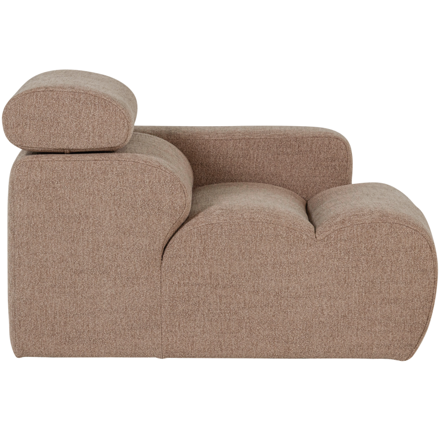 WOOOD Novi 1-seter Element armlener h�yre Boucle taupe