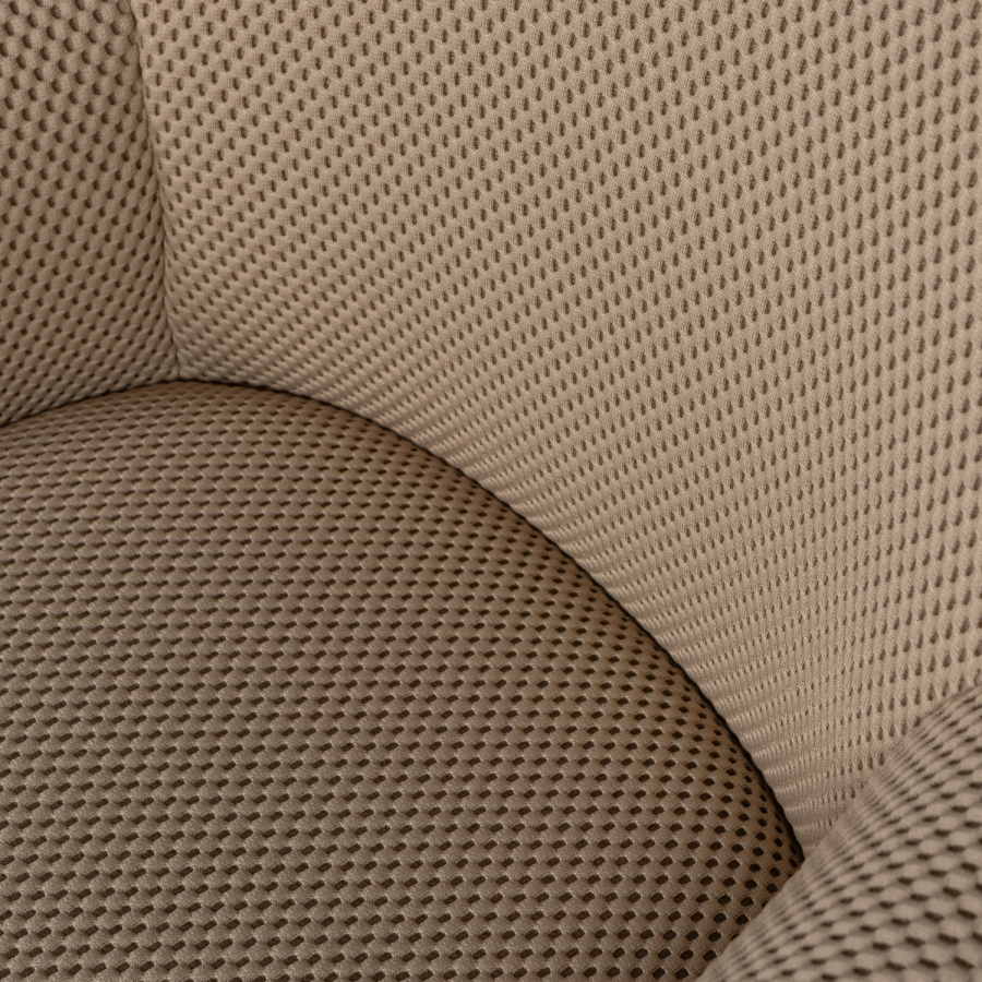 WOOOD Juno spisebordsstol, m. armln - natur mesh og sort metal