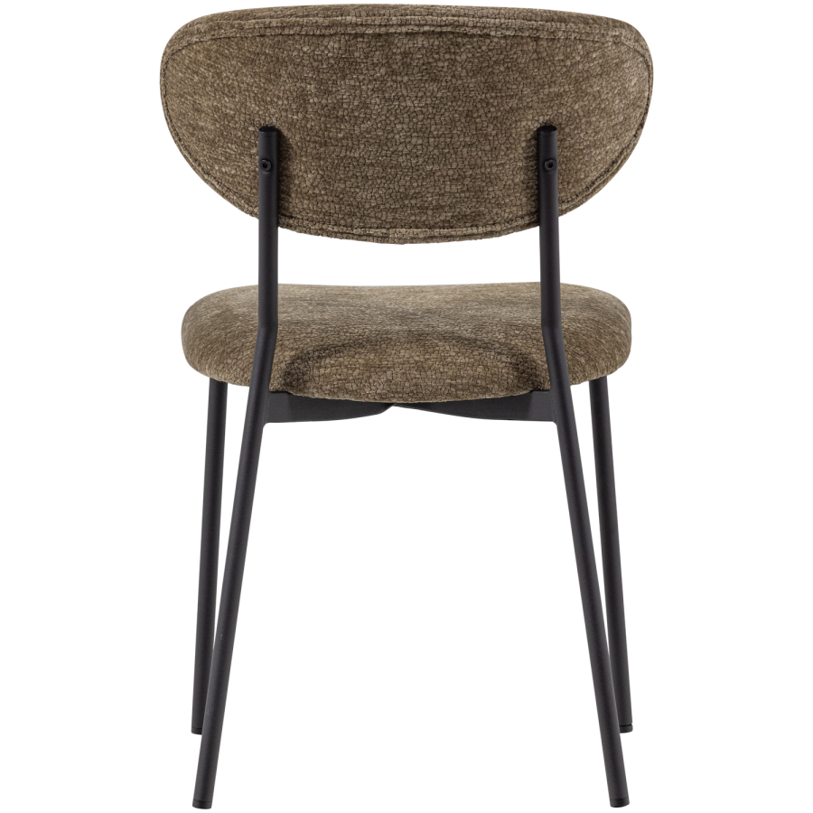 WOOOD Kjeld Matstol Chenille Texturerad Gr&ouml;n