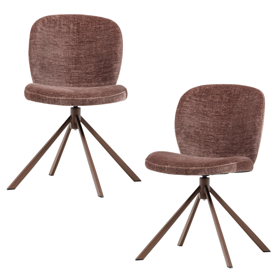 WOOOD Femke Matstol Chenille Brun