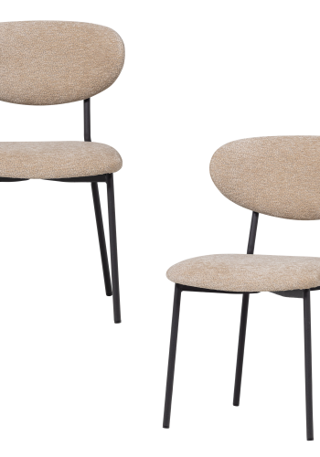 WOOOD Kjeld Matstol Chenille Strukturerad Naturf�rgad
