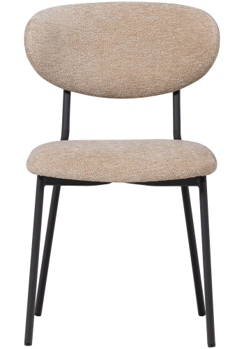 WOOOD Kjeld Matstol Chenille Strukturerad Naturf&auml;rgad