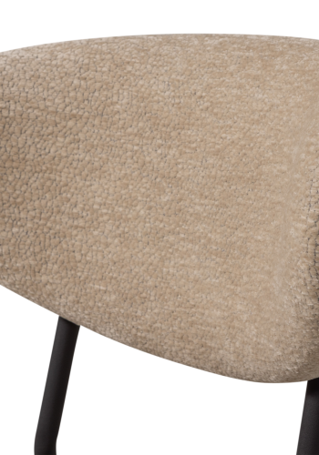 WOOOD Kjeld Matstol Chenille Strukturerad Naturf&auml;rgad