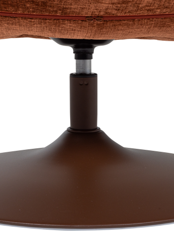 WOOOD Elvi svingstol chenille teksturert rustbrun