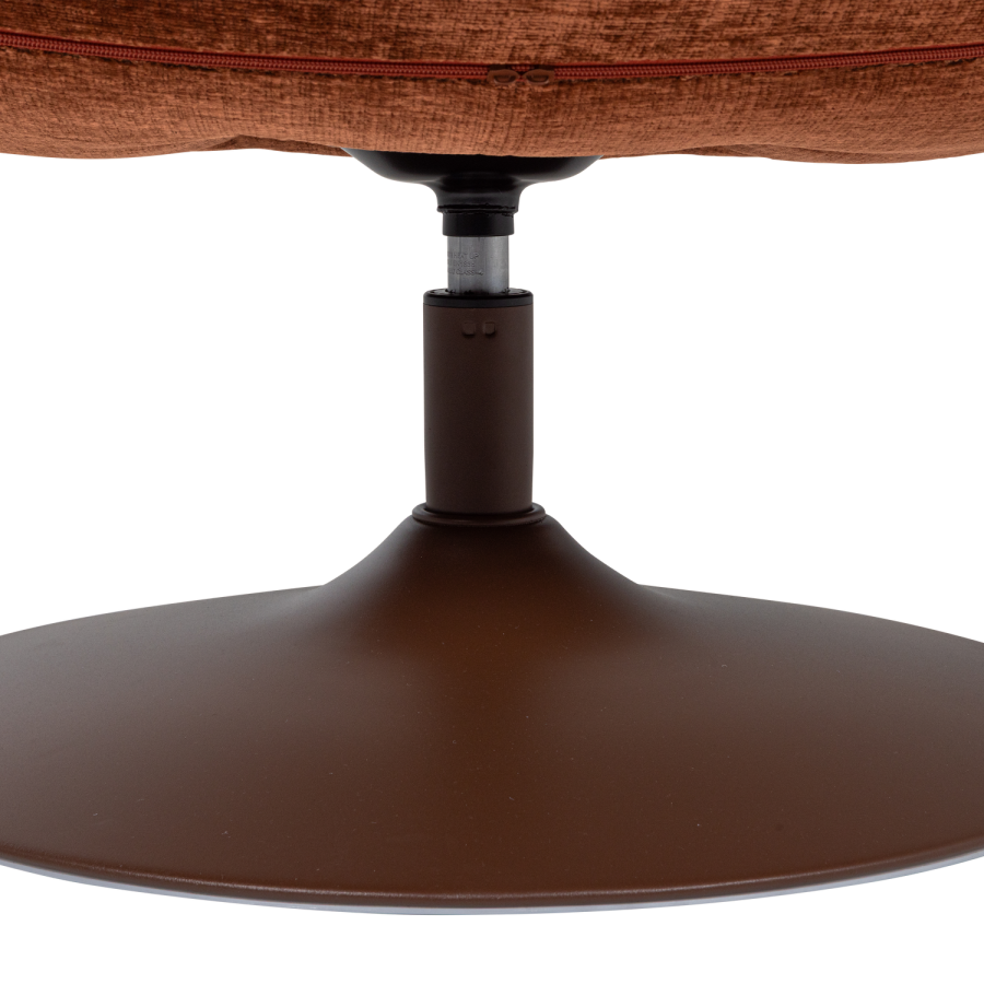 WOOOD Elvi svingstol chenille teksturert rustbrun