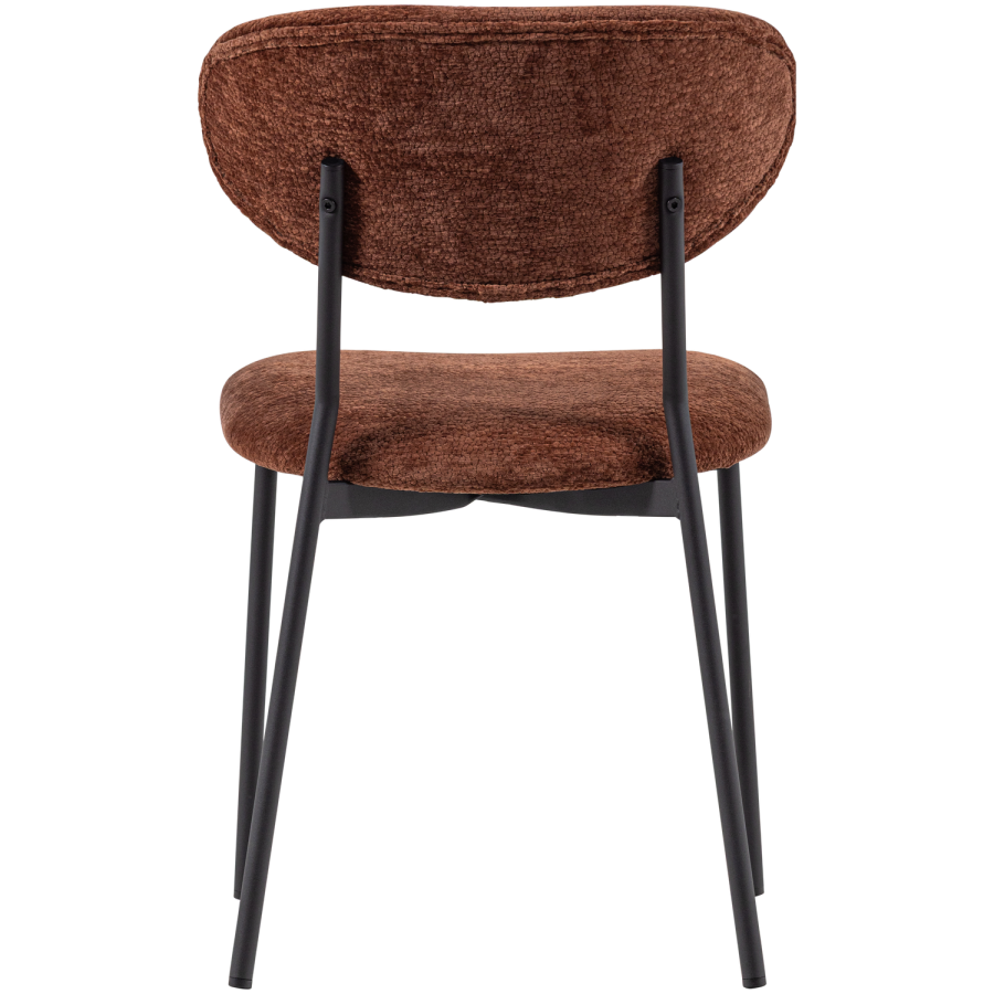 WOOOD Kjeld Matstol Chenille Strukturerad Brun