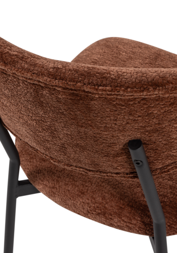 WOOOD Kjeld Matstol Chenille Strukturerad Brun