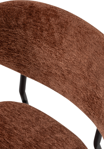 WOOOD Kjeld Matstol Chenille Strukturerad Brun