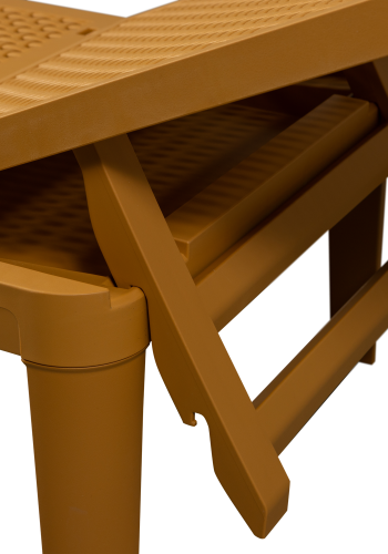 WOOOD Jinte solvogn, justerbar 4 pos. - gul polypropylen