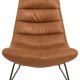 ACT NORDIC Milford Loungesessel - Cognacfarbener Stoff und schwarzes Metall