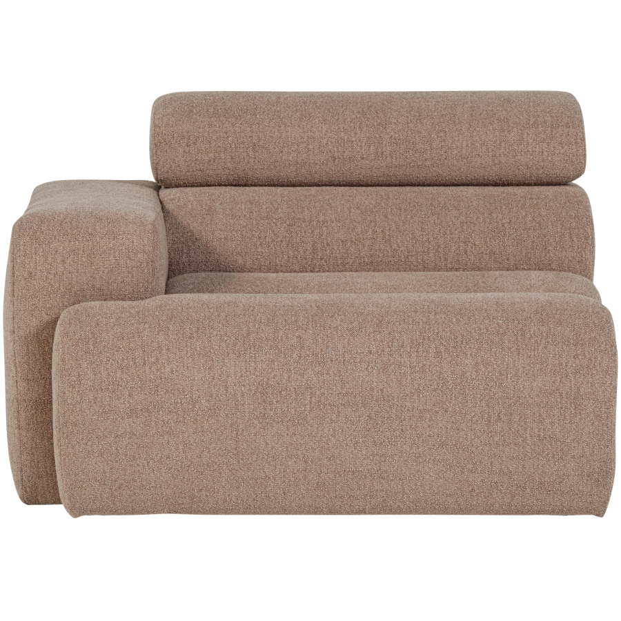 WOOOD Novi 1-seter Element armlener venstre Boucle taupe