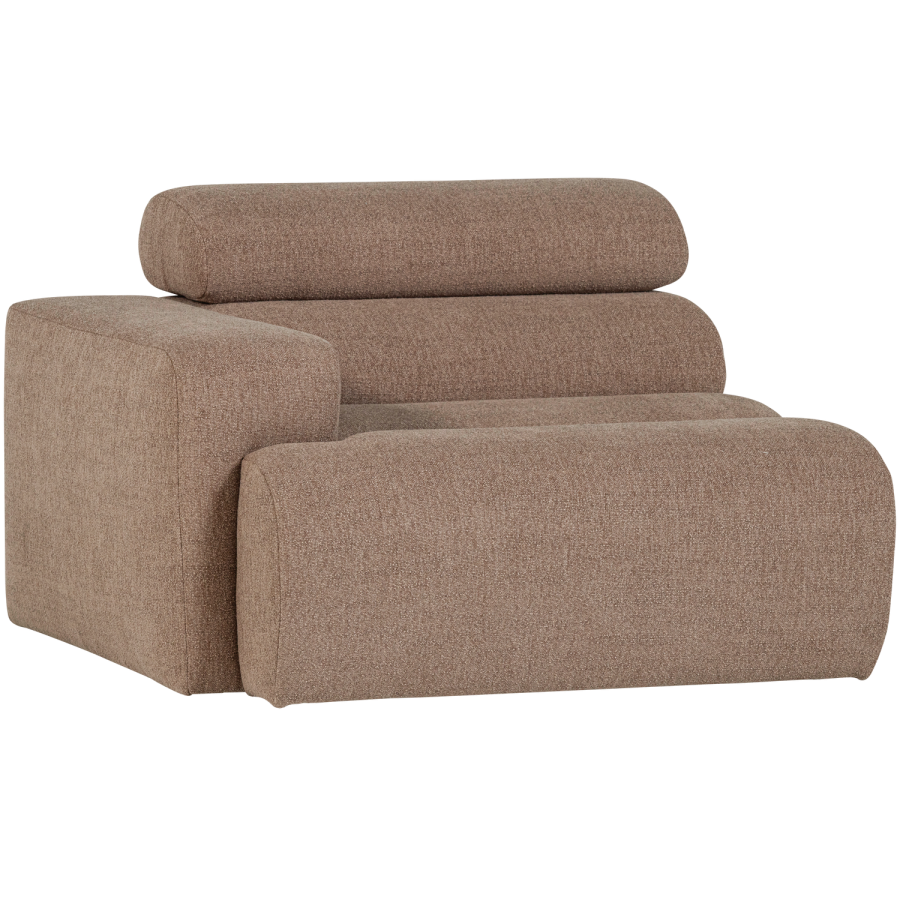 WOOOD Novi 1-seter Element armlener venstre Boucle taupe