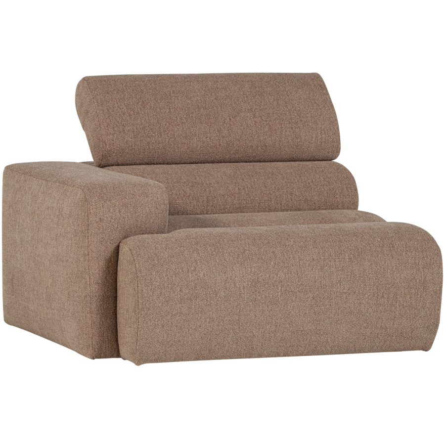 WOOOD Novi 1-seter Element armlener venstre Boucle taupe