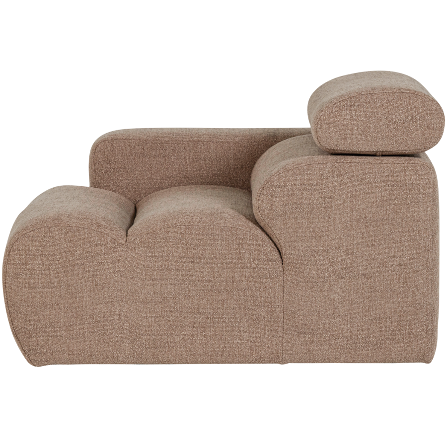 WOOOD Novi 1-seter Element armlener venstre Boucle taupe