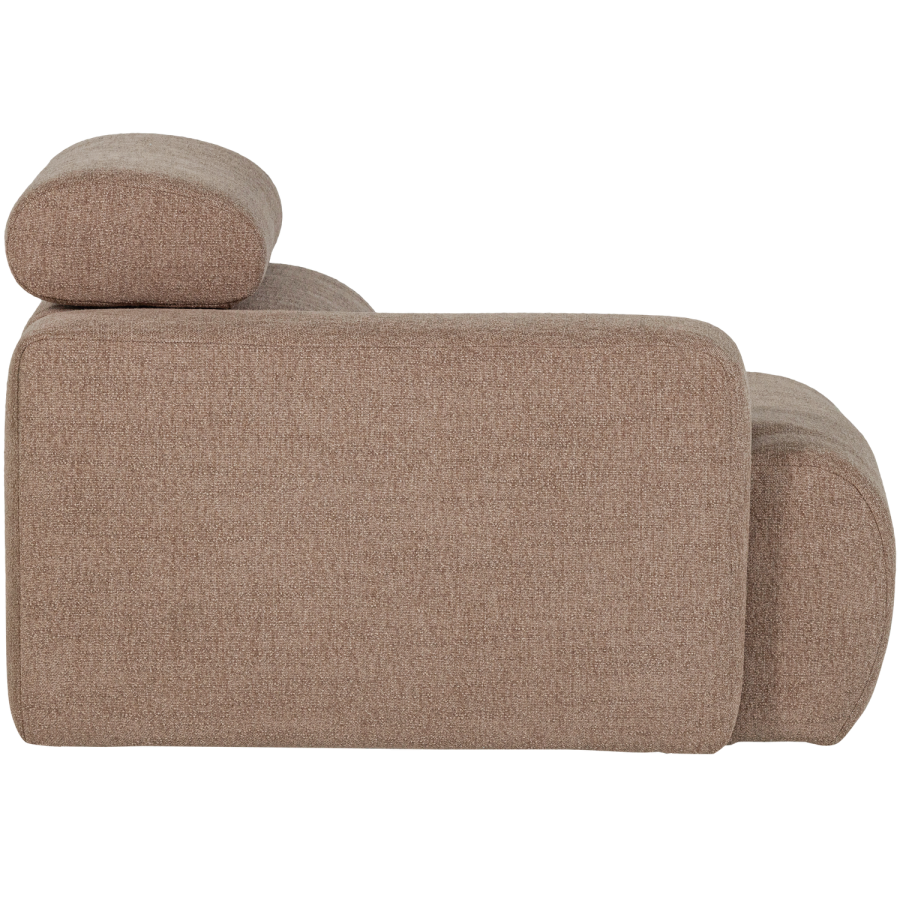 WOOOD Novi 1-seter Element armlener venstre Boucle taupe