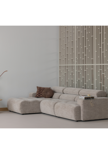 WOOOD Novi Chaiselong Element V�nster Naturmelerad