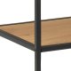 ACT NORDIC Seaford reol, m. 4 hylder - natur vild eg papir og sort metal(H:150cm x135cm x 35cm)