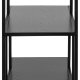 ACT NORDIC Seaford reol, m. 4 hylder - sort ask melamin og sort metal(H:150cm x135cm x 35cm)