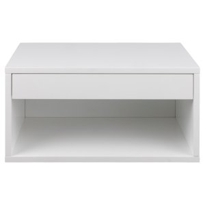 ACT NORDIC Cholet vgghngt sngbord, w. 1 hylla och 1 lda - vit MDF (50x35)